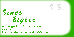 vince bigler business card
